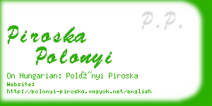 piroska polonyi business card